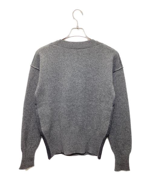 BOTTEGA VENETA（ボッテガベネタ）BOTTEGA VENETA (ボッテガベネタ) アーガイルニット グレー サイズ:46の古着・服飾アイテム