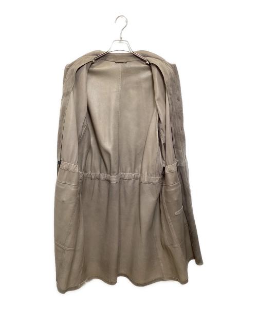 BOTTEGA VENETA（ボッテガベネタ）BOTTEGA VENETA (ボッテガベネタ) ラムレザーコート ブラウン サイズ:44の古着・服飾アイテム