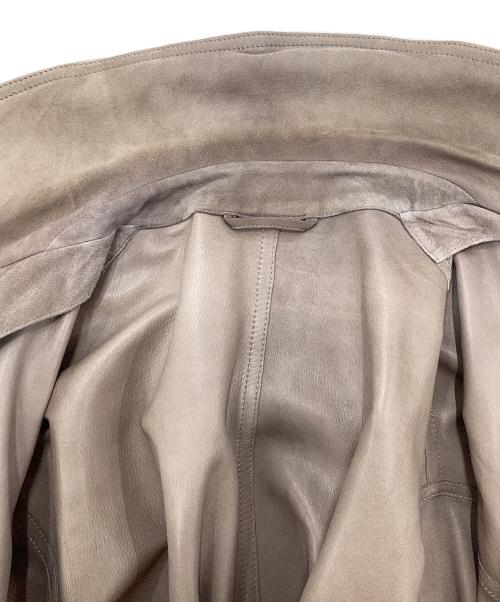 BOTTEGA VENETA（ボッテガベネタ）BOTTEGA VENETA (ボッテガベネタ) ラムレザーコート ブラウン サイズ:44の古着・服飾アイテム