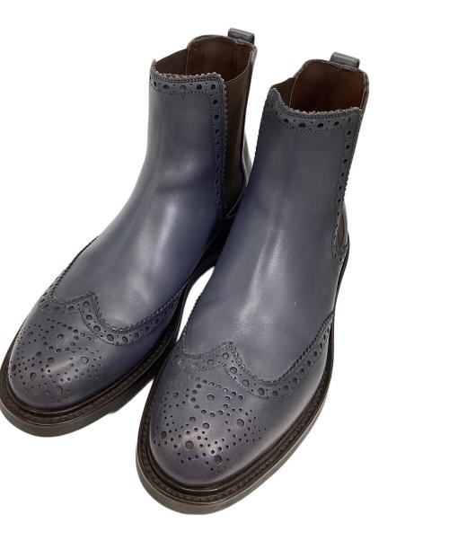 Salvatore Ferragamo（サルヴァトーレ フェラガモ）Salvatore Ferragamo (サルヴァトーレ フェラガモ) サイドゴアブーツ グレー サイズ:８１/２EEの古着・服飾アイテム