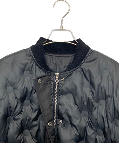 frene（フラーネ）Frene (フラーネ) ドットキルティング中綿フレアコート ブラック サイズ:M~Lの古着・服飾アイテム