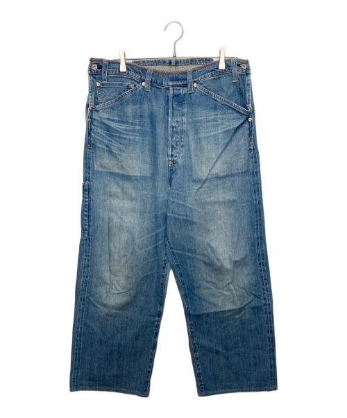 LEVI'S（リーバイス）LEVI'S (リーバイス) COMME des GARCONS JUNYA WATANABE MAN (コムデギャルソンジュンヤワタナベマン) 綿セルビッチ オーバーオールカスタマイズデニムパンツ スカイブルー サイズ:Mの古着・服飾アイテム