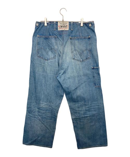 LEVI'S（リーバイス）LEVI'S (リーバイス) COMME des GARCONS JUNYA WATANABE MAN (コムデギャルソンジュンヤワタナベマン) 綿セルビッチ オーバーオールカスタマイズデニムパンツ スカイブルー サイズ:Mの古着・服飾アイテム