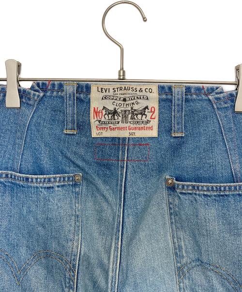 LEVI'S（リーバイス）LEVI'S (リーバイス) COMME des GARCONS JUNYA WATANABE MAN (コムデギャルソンジュンヤワタナベマン) 綿セルビッチ オーバーオールカスタマイズデニムパンツ スカイブルー サイズ:Mの古着・服飾アイテム