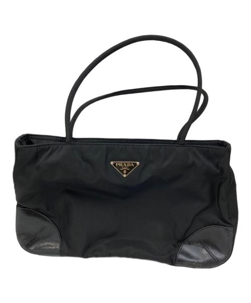 PRADA（プラダ）PRADA (プラダ) ナイロンハンドバッグ ブラックの古着・服飾アイテム