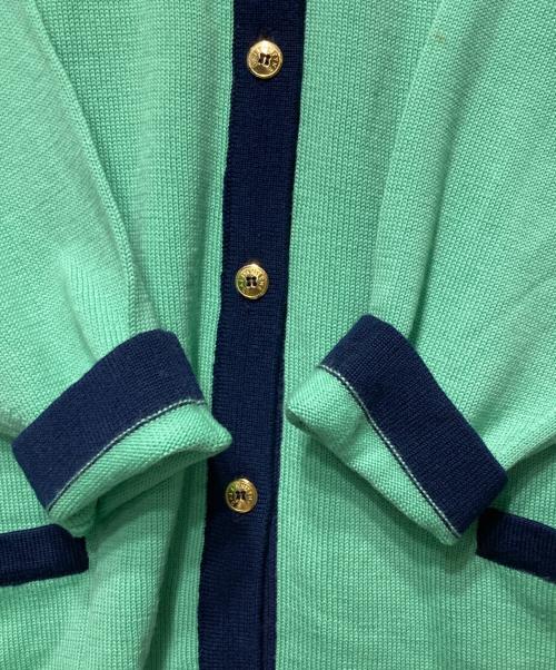 BALLANTYNE（バランタイン）BALLANTYNE (バランタイン) ウール金釦ニットカーディガン グリーン サイズ:Ｌの古着・服飾アイテム