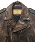 中古・古着 MORGAN (モーガン) ダブルライダースジャケット ブラウン サイズ:36：12000円
