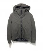 ATTACHMENTアタッチメント）の古着「透湿防水3レイヤーナイロンリップ フーデッドダウン」｜カーキ