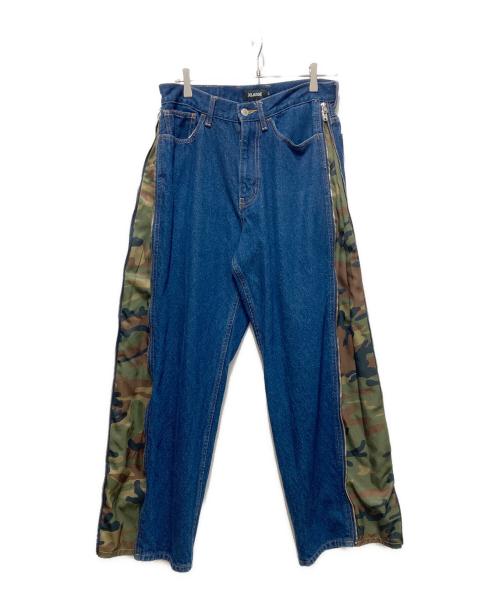 X-LARGE（エクストララージ）X-LARGE (エクストララージ) SIDE ZIP DENIM PANTS インディゴ サイズ:W32の古着・服飾アイテム