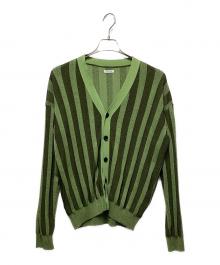 AROUSAL（アローサル）の古着「PLATED CARDIGAN」｜グリーン
