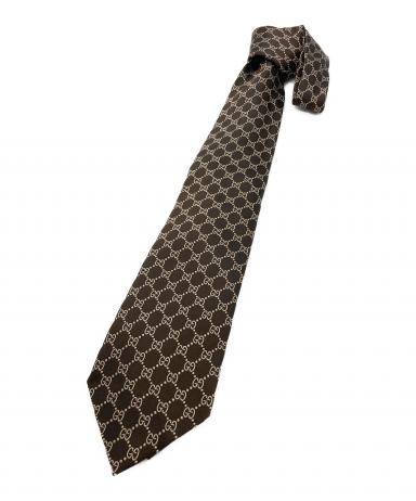 中古・古着通販】GUCCI (グッチ) シルクネクタイ ブラウン サイズ