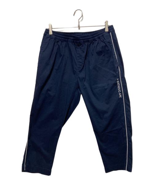 A BATHING APE（ア ベイシング エイプ）A BATHING APE (ア ベイシング エイプ) サイドラインクロップドパンツ ネイビー サイズ:XLの古着・服飾アイテム