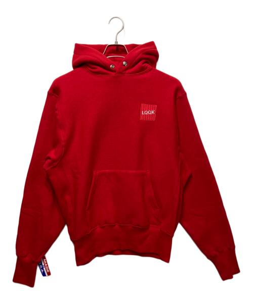 LQQK STUDIO（ルックスタジオ）LQQK STUDIO (ルックスタジオ) 裏起毛パーカー レッド サイズ:Ｓの古着・服飾アイテム