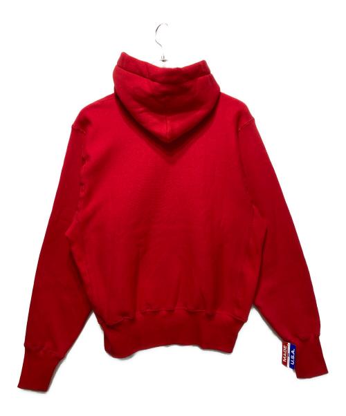 LQQK STUDIO（ルックスタジオ）LQQK STUDIO (ルックスタジオ) 裏起毛パーカー レッド サイズ:Ｓの古着・服飾アイテム