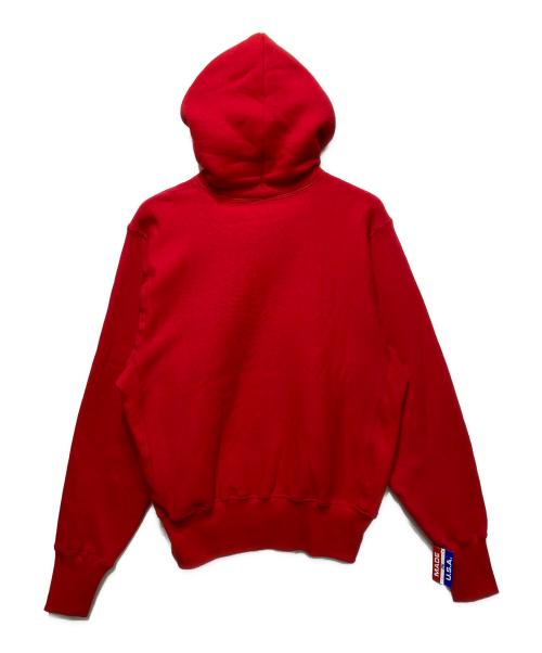 LQQK STUDIO（ルックスタジオ）LQQK STUDIO (ルックスタジオ) 裏起毛パーカー レッド サイズ:Ｓの古着・服飾アイテム