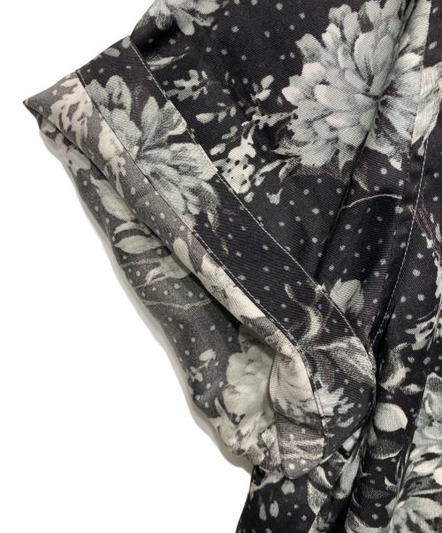 COMMISSION（コミッション）COMMISSION (コミッション) 総柄スキッパーシャツ ブラック サイズ:XLの古着・服飾アイテム