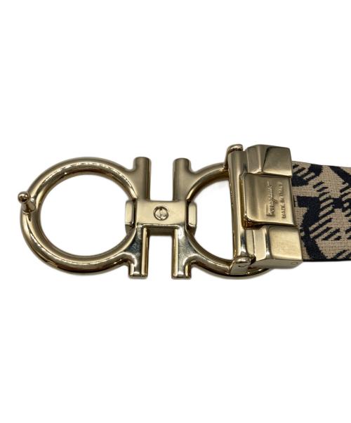 Salvatore Ferragamo（サルヴァトーレ フェラガモ）Salvatore Ferragamo (サルヴァトーレ フェラガモ) ダブルガンチーニベルト ベージュの古着・服飾アイテム