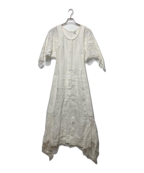 LOEWE（ロエベ）LOEWE (ロエベ) ケープスリーブドレス ホワイト サイズ:32の古着・服飾アイテム