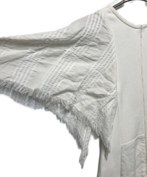 LOEWE（ロエベ）LOEWE (ロエベ) ケープスリーブドレス ホワイト サイズ:32の古着・服飾アイテム