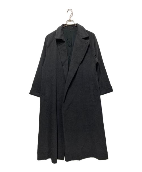 yohji yamamoto+noir（ヨウジヤマモトプリュスノアール）yohji yamamoto+noir (ヨウジヤマモトプリュスノアール) アンゴラブレンドフーデットコート グレー サイズ:2の古着・服飾アイテム