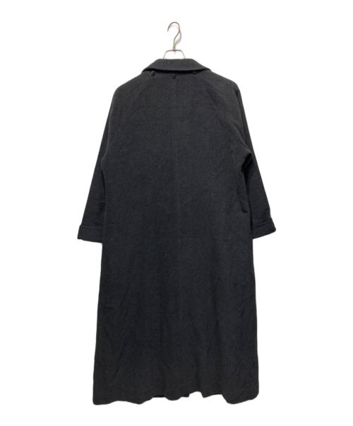 yohji yamamoto+noir（ヨウジヤマモトプリュスノアール）yohji yamamoto+noir (ヨウジヤマモトプリュスノアール) アンゴラブレンドフーデットコート グレー サイズ:2の古着・服飾アイテム