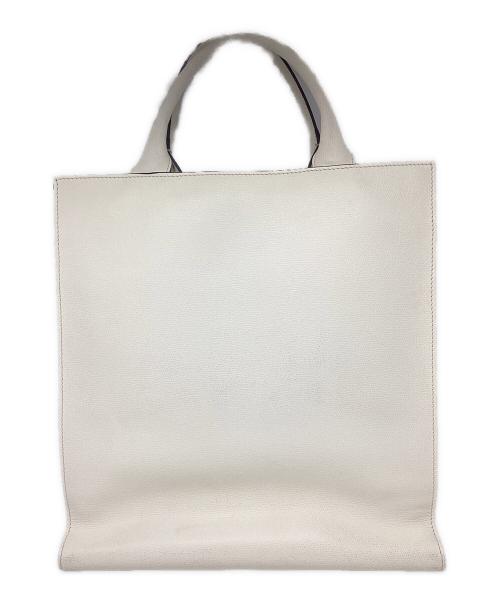 Valextra（ヴァレクストラ）Valextra (ヴァレクストラ) ハンドバッグ アイボリーの古着・服飾アイテム