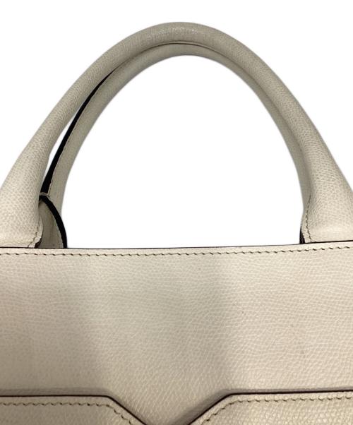 Valextra（ヴァレクストラ）Valextra (ヴァレクストラ) ハンドバッグ アイボリーの古着・服飾アイテム