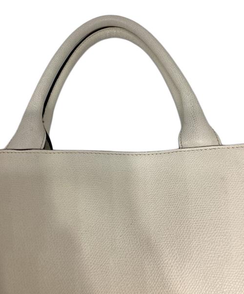 Valextra（ヴァレクストラ）Valextra (ヴァレクストラ) ハンドバッグ アイボリーの古着・服飾アイテム