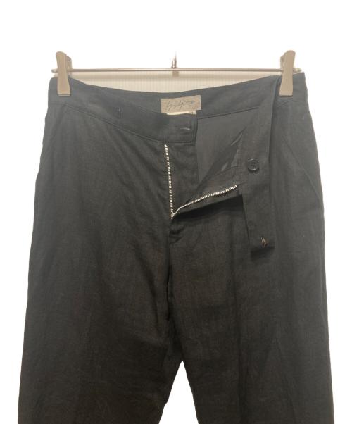 YOHJI YAMAMOTO（ヨウジヤマモト）YOHJI YAMAMOTO (ヨウジヤマモト) リネンパンツ ブラック サイズ:1の古着・服飾アイテム