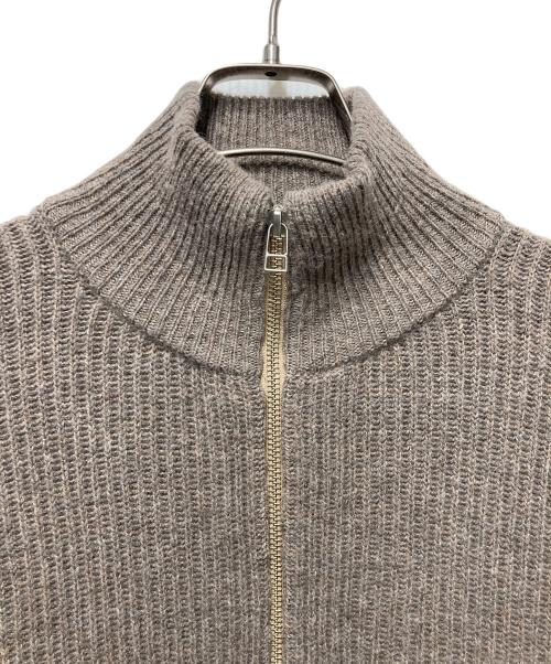 meanswhile（ミーンズワイル）meanswhile (ミーンズワイル) アルパカドライバーズニット ベージュ サイズ:２の古着・服飾アイテム