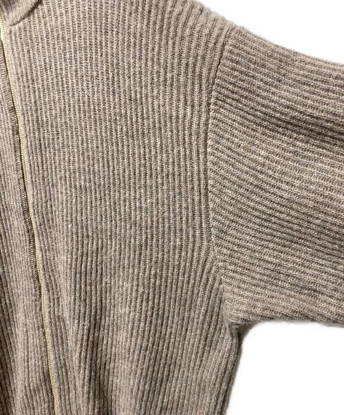 meanswhile（ミーンズワイル）meanswhile (ミーンズワイル) アルパカドライバーズニット ベージュ サイズ:２の古着・服飾アイテム