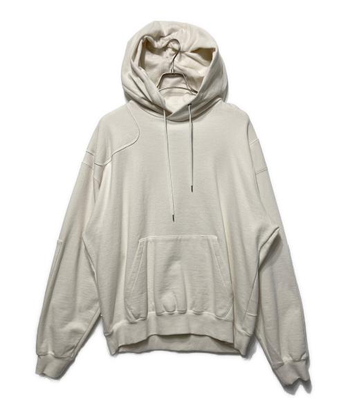 meanswhile（ミーンズワイル）meanswhile (ミーンズワイル) Pad Hoodie ホワイト サイズ:Mの古着・服飾アイテム