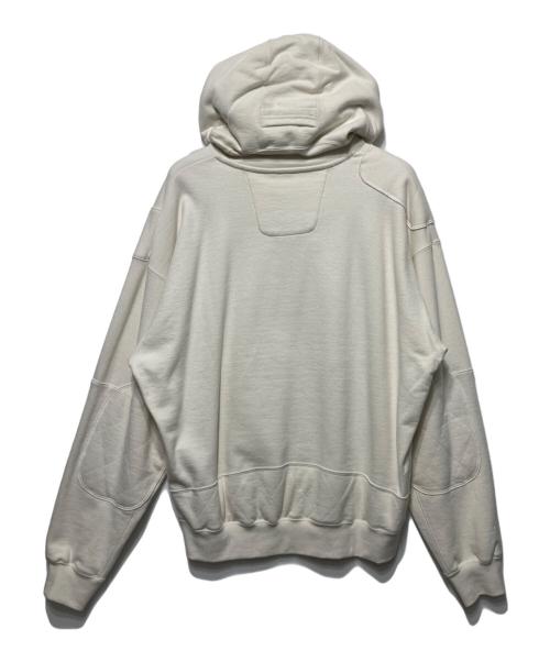 meanswhile（ミーンズワイル）meanswhile (ミーンズワイル) Pad Hoodie ホワイト サイズ:Mの古着・服飾アイテム