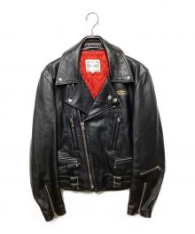 Lewis Leathers（ルイスレザース）の古着「ライトニングレザーダブルライダースジャケット」｜ブラック