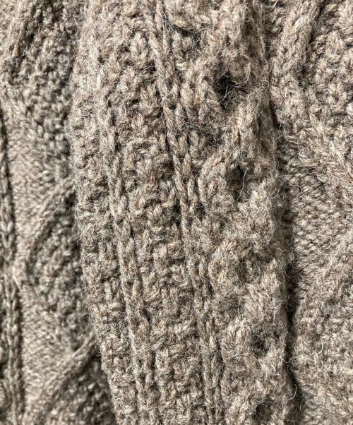 Athena Designs（アテナデザインズ）Athena Designs (アテナデザインズ) アランショールカラーカーディガン ブラウン サイズ:-の古着・服飾アイテム