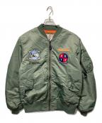 AVIREXアヴィレックス）の古着「MA-1 SHARK HUNTER」｜オリーブ