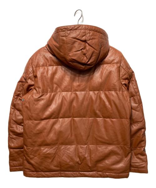 PS Paul Smith（ＰＳポールスミス）PS Paul Smith (ＰＳポールスミス) ラムレザーダウンジャケット ブラウン サイズ:Lの古着・服飾アイテム