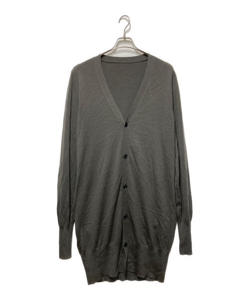 GROUND Y（グラウンドワイ）GROUND Y (グラウンドワイ) MERINO WOOL LONG CARDIGANS ライトグレー サイズ:3の古着・服飾アイテム