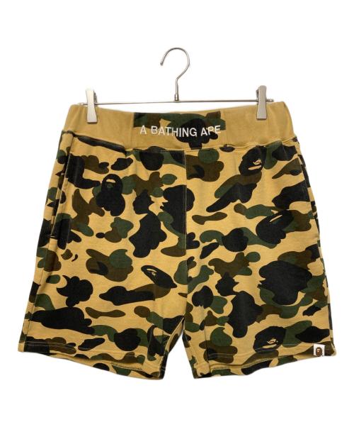A BATHING APE（ア ベイシング エイプ）A BATHING APE (ア ベイシング エイプ) ABC CAMO SWEAT SHORTS ベージュ サイズ:Mの古着・服飾アイテム