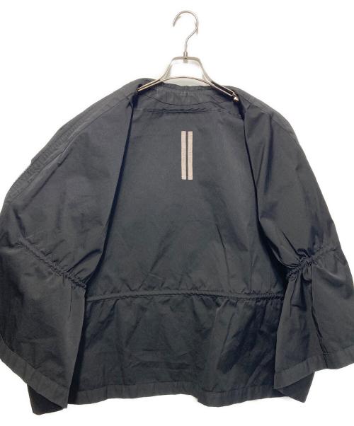 RICK OWENS（リックオウエンス）RICK OWENS (リックオウエンス) Sail ショートスリーブ レザーベルトジャケット ブラック サイズ:ONE SIZEの古着・服飾アイテム