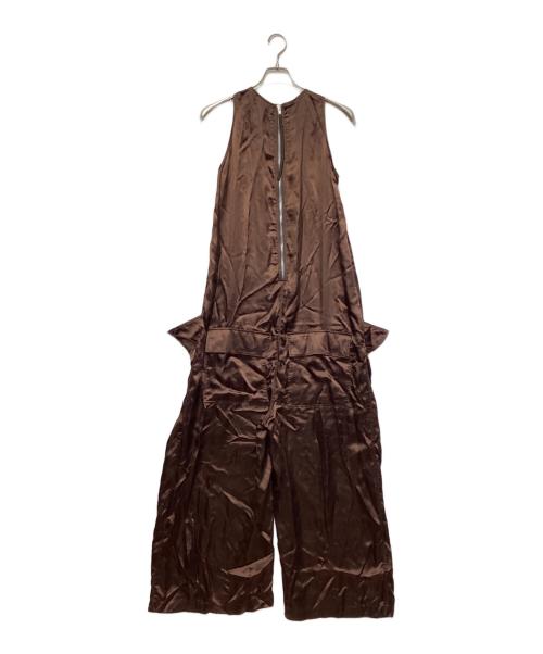 RICK OWENS（リックオウエンス）RICK OWENS (リックオウエンス) Satin Fluid Jumpsuit ブラウン サイズ:40の古着・服飾アイテム