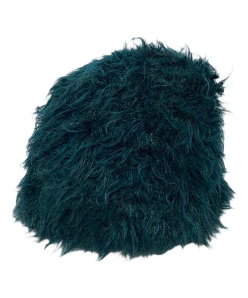 DRIES VAN NOTEN（ドリスヴァンノッテン）DRIES VAN NOTEN (ドリスヴァンノッテン) 90’S モヘヤニットキャップ グリーンの古着・服飾アイテム