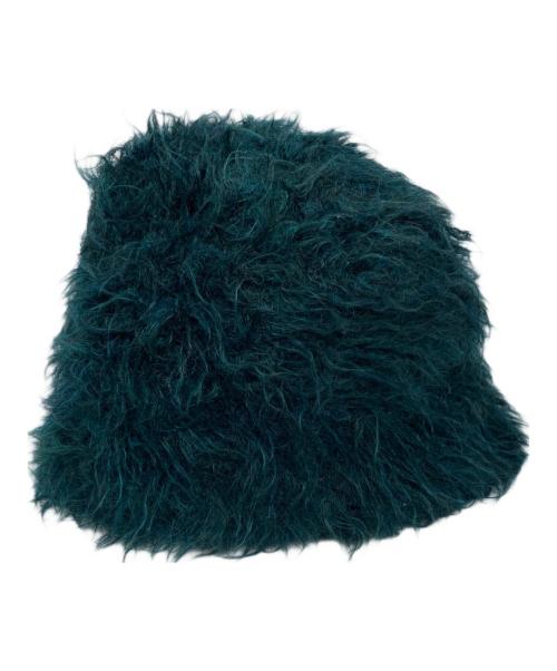 DRIES VAN NOTEN（ドリスヴァンノッテン）DRIES VAN NOTEN (ドリスヴァンノッテン) 90’S モヘヤニットキャップ グリーンの古着・服飾アイテム