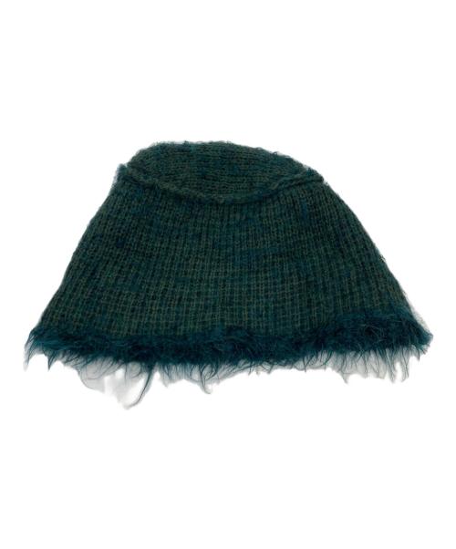 DRIES VAN NOTEN（ドリスヴァンノッテン）DRIES VAN NOTEN (ドリスヴァンノッテン) 90’S モヘヤニットキャップ グリーンの古着・服飾アイテム
