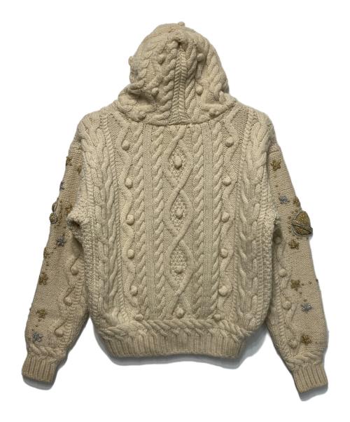 ISSEY MIYAKE（イッセイミヤケ）ISSEY MIYAKE (イッセイミヤケ) 80’S フーデッドカーディガン ベージュ サイズ:Mの古着・服飾アイテム