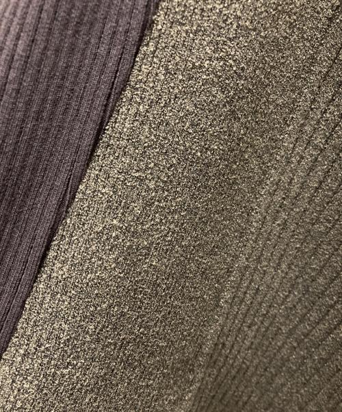 AKIRA NAKA（アキラナカ）AKIRA NAKA (アキラナカ) Avril irregular panel knit PO カーキ×ブラウン サイズ:1の古着・服飾アイテム