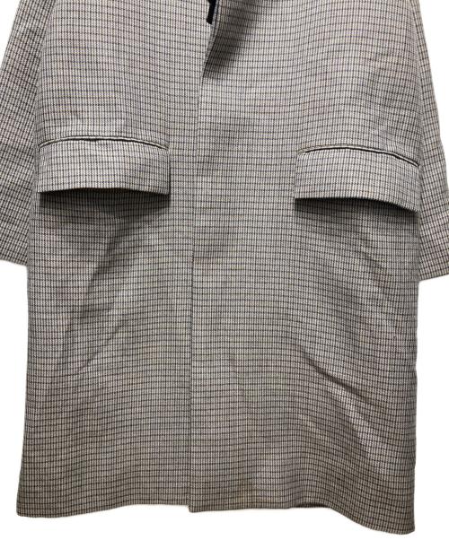 AURALEE（オーラリー）AURALEE (オーラリー) DOUBLE FACE CHECK SOUTIEN COLLAR COAT グレー サイズ:4の古着・服飾アイテム