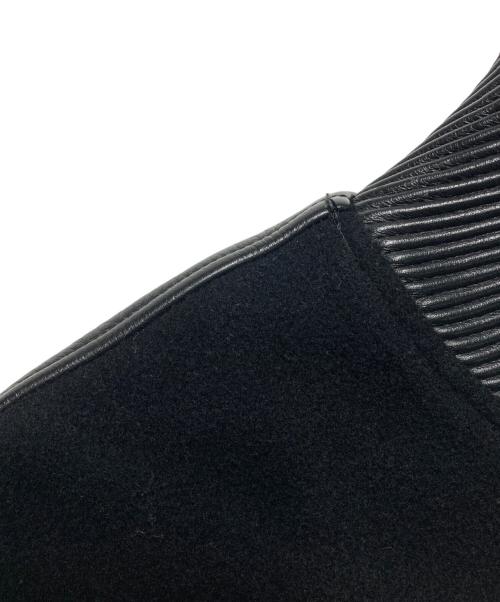 UNUSED（アンユーズド）UNUSED (アンユーズド) カウレザーメルトンスタジャン ブラック サイズ:3の古着・服飾アイテム