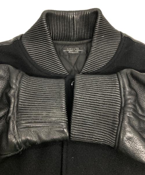 UNUSED（アンユーズド）UNUSED (アンユーズド) カウレザーメルトンスタジャン ブラック サイズ:3の古着・服飾アイテム