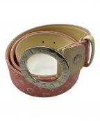 BVLGARIブルガリ）の古着「ロゴマニアベルト」｜ピンク